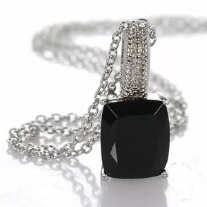 5.75 Black Tourmaline Pendant Necklace